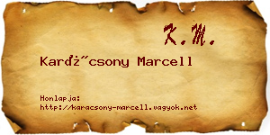Karácsony Marcell névjegykártya