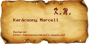 Karácsony Marcell névjegykártya