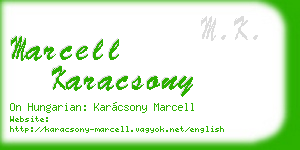 marcell karacsony business card