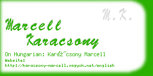 marcell karacsony business card
